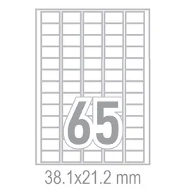 Самозалепващи етикети 38.1x21.2 65 бр.