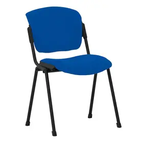 Посетителски стол ЕМИЛ - син цвят, дамаска