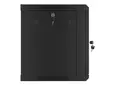 Комуникационен шкаф Lanberg rack cabinet 19' wall-mount 9U600x450 for self-assembly with metal door  black (flat pack)