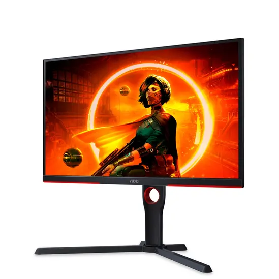 Монитор AOC 25G3ZMBK, 24.5' VA WLED, 1920x1080@240Hz, 1ms GtG, 0.5ms MPRT, 300cd m2, 3000:1, 80M:1 DCR, AdaptiveSync, FlickerFree, Low Blue Light, Tilt, Height Adjust, Pivot, Swivel, 2xHDMI, DP, USB hub