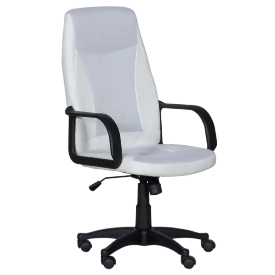 Директорски стол ФЕОДОР- снимка отпред, бял цвят