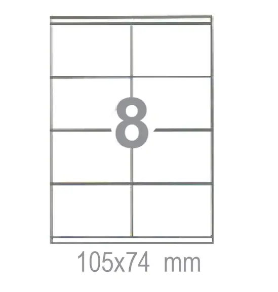 Самозалепващи етикети 105х74 8 бр.