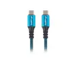 Кабел Lanberg USB-C(M) - USB-C (M) 4.0 cable 0.5m 100W 8K 30Hz Black-Blue