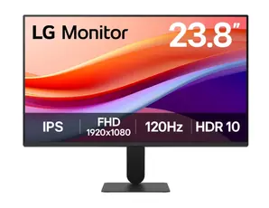 Монитор LG 24U41YA-B, 23,8" IPS, 1ms MBR, 5ms (GtG at Faster), 120Hz, 1500:1,  HDR 10  sRGB 99%, Dynamic Action Sync, 250 cdm2, Full HD 1920x1080, AMD FreeSync, VRR, Eye-care, LG Switch, Reader Mode, D-Sub, HDMI, Tilt, Black
