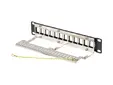 Пач панел Lanberg patch panel blank 12 port 1U 10' ftp for keystone modules black v2