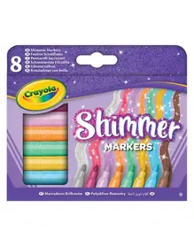 Флумастери Crayola глитерни 8 цвята
