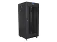 Комуникационен шкаф Lanberg rack cabinet 19' free-standing 27U600x600 (flat pack) with mesh door lcd black v2
