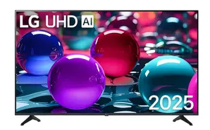 Телевизор LG 50UA73003LA, 50" 4K UltraHD TV 4K (3840x2160), DVB-T2/C/S2, webOS 25 Smart, ThinQ AI, a7 AI Processor, WiFi, HDR10 pro, HLG, ALLM/HGiG, 4K Upscaling, AI Sound pro, Multiple View, HDMI eARC, LAN, USB, Bluetooth, Google Cast, 2 Pole Stand, Blac