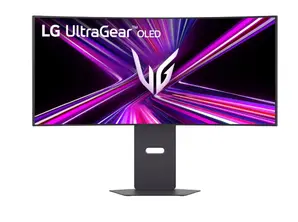Монитор LG 34GX900A-B, 34', OLED UltraGear 21:9 Curved, IPS 0.03 ms, WQHD (3440x1440), 240Hz, HDR 10, 1500000:1, 250 cd/m2, DCI-P3 98.5%, VRR, Free-sync, G-Sync, USB-C, PD 65W, HDMI, DP, PBP, Speakers 7Wx2, LG Switch, Height, Swivel, Tilt, Black