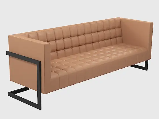 Диван триместен БАТАК BOX 03- светло кафяв