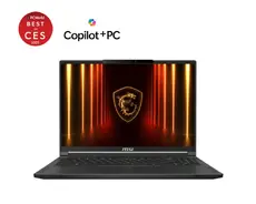 Лаптоп MSI Stealth A16 AI+ A3XWHG, NVIDIA GeForce RTX 5070 Ti 12GB GDDR7 992 AI TOPS, AMD Ryzen AI 9 HX 370 (12C, 24T, Up to 5.1 GHz 24 MB L3), 16' 16:10 QHD+ (2560x1600) OLED, 240hz, 1ms, 32GB DDR5 LPDDR5x-7500, 2TB  PCIe Gen4x4 SSD, Wi-Fi 7, Windows 11 