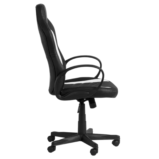 Геймърски стол МАРТИН - снимка отстрани, черна база