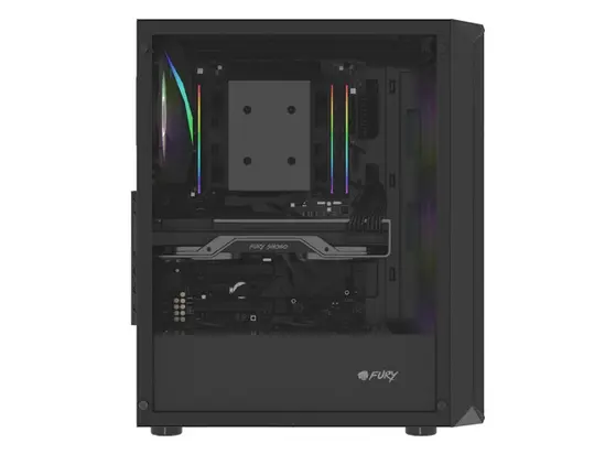 Кутия за компютър Fury PC Case Shobo SH4F RGB Midi Tower, Window, Black