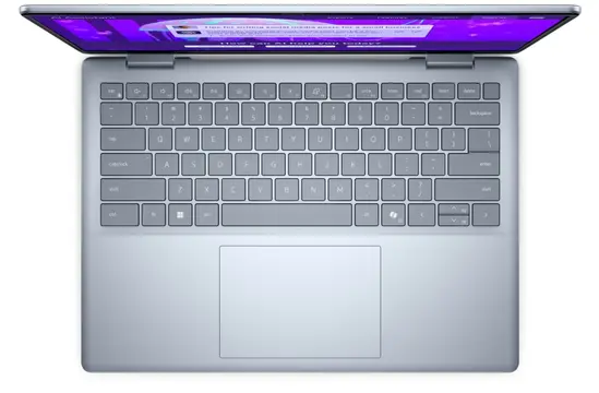Лаптоп Dell 14 Plus DB14250, Intel Ultra 7 256V (47 TOPS NPU, 8 cores, up to 4.8 GHz), 14" 16:10 2.5K (2560x1600) AG 300nits WVA, 16GB, LPDDR5X, 8533MT/s (onboard), 512GB M.2 SSD PCIe, Intel Arc, FHD RGB and Mic, Wi-Fi 7, FPR, Backlit Kb, Win 11 Home, Ice