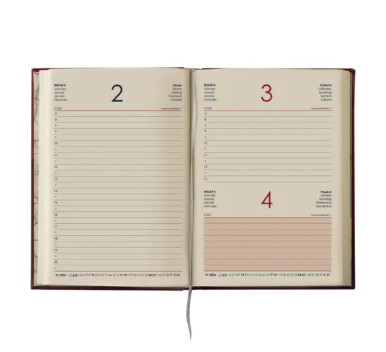 Календар - бележник МАДЕРА ЛУКС A5 разтворен с дати