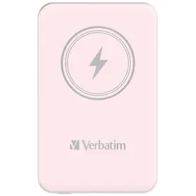 Външна батерия Verbatim MCP-5PK Power Pack 5000 mAh with UBS-C® PD 20W / Magnetic Wireless Charging 15W Pink