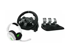 Волан Logitech G920 Driving Force Racing Wheel - Black, Astro A10, PS5PS4 - White