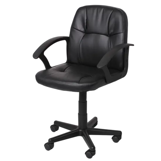 Работен стол ОГОСТА - черна база,полипропилен