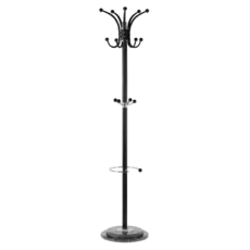 Закачалка за дрехи 8138-4 - снимка отпред, черен цвят