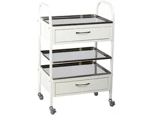 Манипулационна количка MDSM 2 - сива, сглобена, снимана в цял ръст, празна