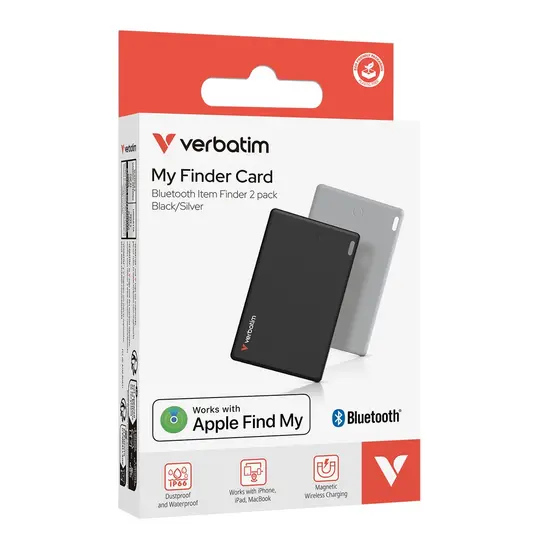 Проследяващо устройство Verbatim MYFCR-02BS My Finder Card Bluetooth Item Finder 2 pack BlackSilver