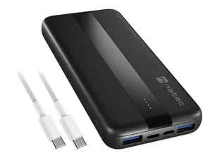 Зарядно устройство Natec Powerbank Trevi Slim Q V2 10000MAh 2X USB-A 18W + 1X USB-C 20W + USB-C - USB0-C CABLE