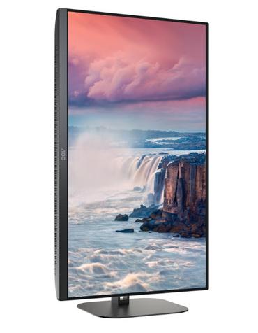Монитор AOC Q27V5N/BK, 27' VA WLED, 2560x1440@75Hz, 4ms GtG, 300cd m/2, 4000:1, 20M:1 DCR, Adaptive Sync, FlickerFree, Low Blue Light, 3Wx2, Tilt, Height Adjust, Pivot, Swivel, 2xHDMI, 2xDP