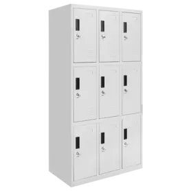 Метален гардероб BTL EL с 9 отделения 185х82х45 см - сниман отстрани, затворен