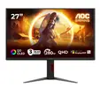 Монитор AOC Q27G4ZD, 27" QD-OLED, 2560x1440@280Hz, 0.03ms GtG, 1.5M:1, 1000cd m/2, Adaptive Sync, FlickerFree, Anti Blue Light, Tilt, Height Adjust, Pivot, Swivel, 2xHDMI, DP, USB hub