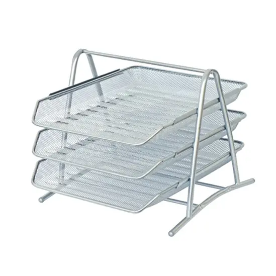 Хоризонтална поставка тройка мрежа сива