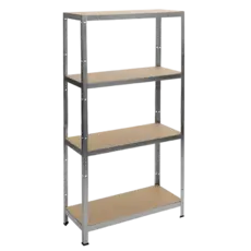 Метален стелаж BTL цинк 180x90x40см 600кг рафт - сглобен, празен, сниман отстрани