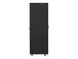 Комуникационен шкаф Lanberg rack cabinet 19' free-standing 42U800x800 (flat pack) with glass door lcd black v2