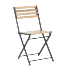 Градински стол ПОЛИ- седалка и облегалка от естествена дървесина