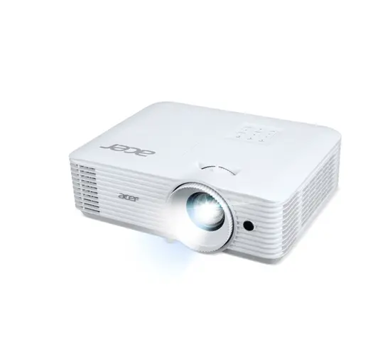 Мултимедиен проектор Acer Projector P1558i, DLP, Full HD (1920x1080), 5200 ANSI Lumens, 14,000:1 Dynamic Black, 1.3X Zoom, Wireless dongle included, 2x HDMI (1.4b), DC Out (5V1.5A, USB-A), RS232, Speaker 10W, Bluelight Shield, 2.8 kg, Bag, 3Y, White