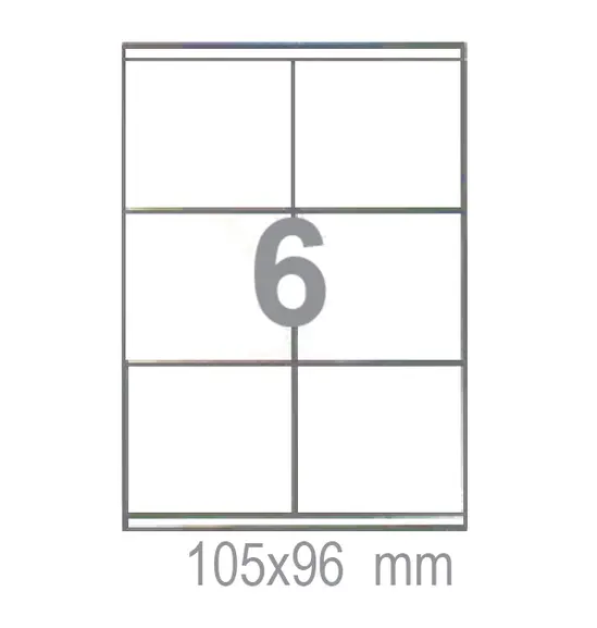 Самозалепващи етикети 105х96 6 бр.