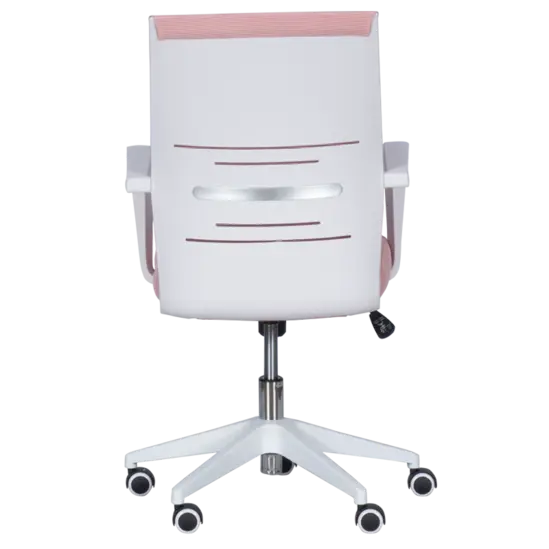 Работен стол КРАСИМИРА- бял гръб, бяла кръстачка