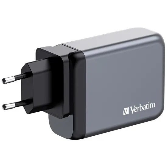 Зарядно устройство Verbatim GNC-100 GaN Charger 4 Port 100W USB AC (EUUKUS)
