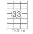 Самозалепващи етикети 70х25 33 бр.
