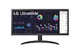 Монитор LG 26WQ500-B, 25.7' UltraWide AG, IPS Panel, 1ms MBR, 5ms, CR 1000:1, 250 cdm2, 21:9, 2560x1080, HDR 10, sRGB over 99% , AMD FreeSync, 75Hz, Reader Mode, HDMI, Headphone Out, Tilt, Headphone Out, Black
