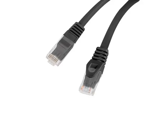 Кабел Lanberg patchcord CAT.6 utp lszh cu 0.5m black fluke passed