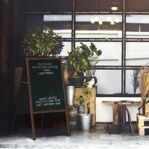 Черна дъска за меню 60х120 см