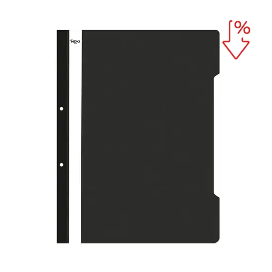 Папка PVC с перфорация черна с пиктограма