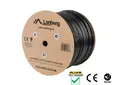 Кабел Lanberg LAN cable CAT.6 utp 305m solid outdoor gel-filled cu black fluke passed