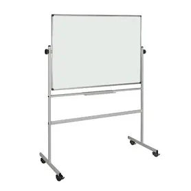 Бяла магнитна дъска 120х180 см мобилна - снимка отпред, сглобена
