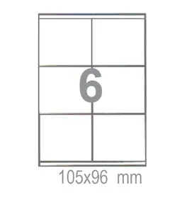 Самозалепващи етикети 105х96 6 бр.