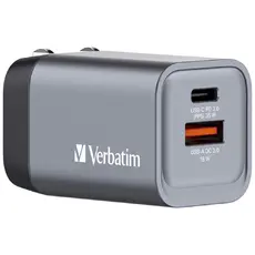 Зарядно устройство Verbatim GNC-35 GaN Charger 2 Port 35W USB AC (EUUKUS)