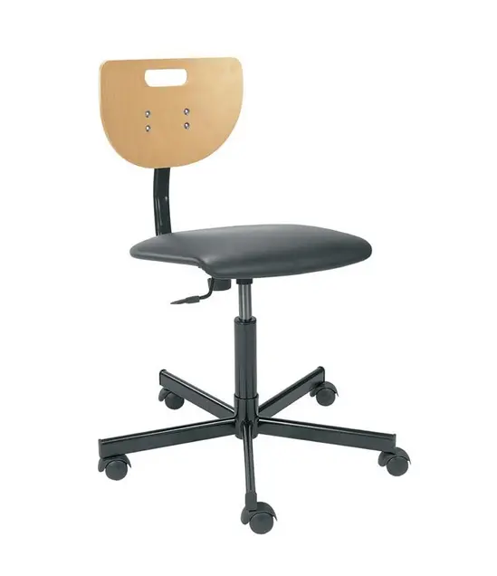 Работен стол ВЕРЕК- сниман отпред, седалка от еко кожа