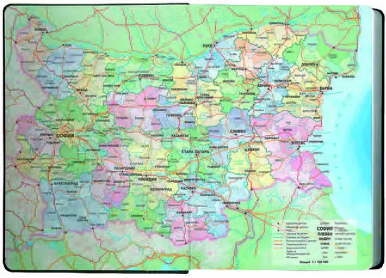 Календар бележник СТИЛ- карта на България