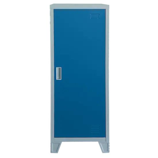 Метален гардероб детски BTL с 1 отделение- затворен, син