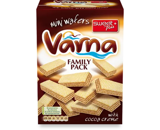Вафли Varna мини с какао 260 гр